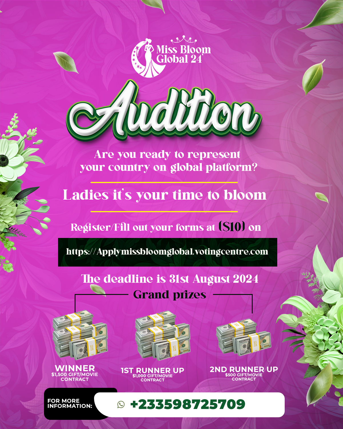 MISS BLOOM GLOBAL NOMINATION PORTAL